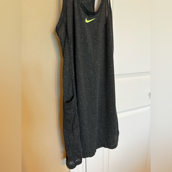 Nike black confetti athletic athleisure racerback swim dress coverup beach - Picture 4 of 5